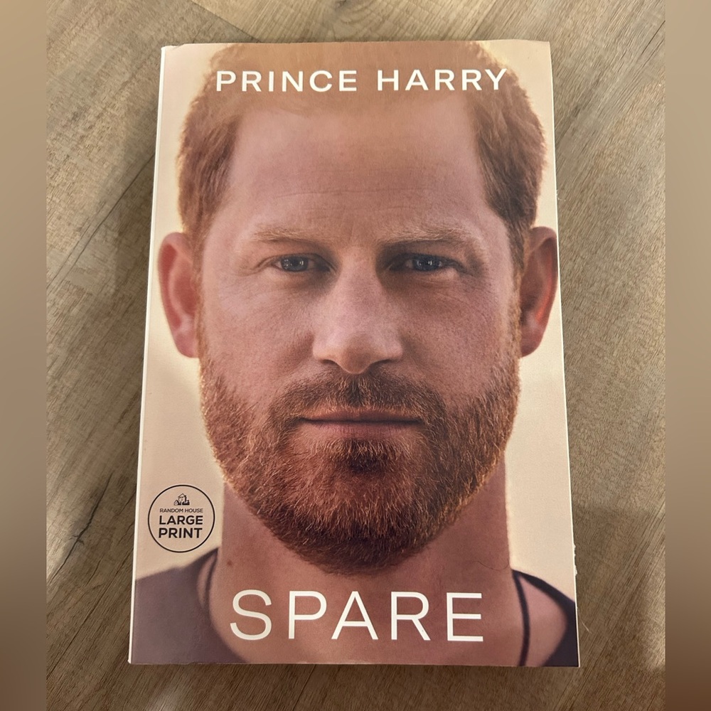 Prince Harry Spare Large Print Paperback Edition